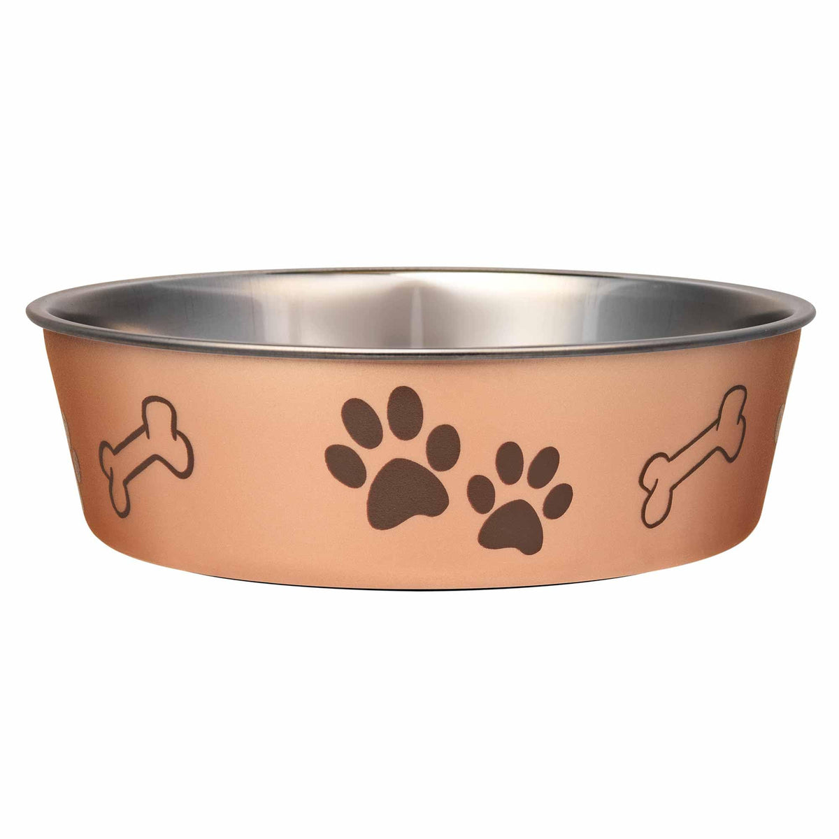 Loving Pets Bella Dog Bowls- Stainless Steel Dog & Cat Bowls - Spill Proof Dog Food Bowl, Cat Bowl, Puppy Essentials & Pet Supplies Great for Home & Travel (Medium 20-35 lbs, Paparazzi Pink)