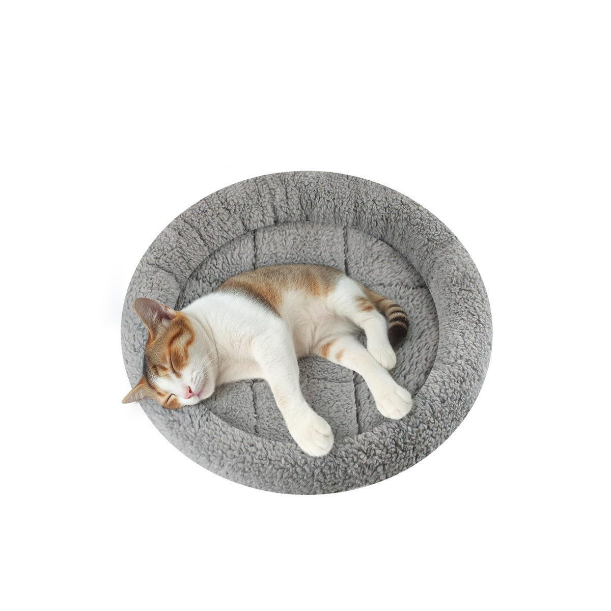 Enjoying Cat Mat Bed 10" x 15" Pet Bed with Pillow Around for Puppy Kitten Curled Sleeping Beds for Carrier/Crate Small Dog Cushion, Anti Skid Bottom, Small