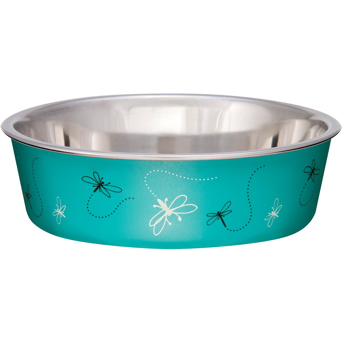 Loving Pets Bella Dog Bowls- Stainless Steel Dog & Cat Bowls - Spill Proof Dog Food Bowl, Cat Bowl, Puppy Essentials & Pet Supplies Great for Home & Travel (Medium 20-35 lbs, Paparazzi Pink)