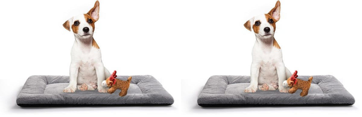 Dog Crate Pad Washable Dog Bed for Crate Medium Cozy Mat 36-Inch Gray