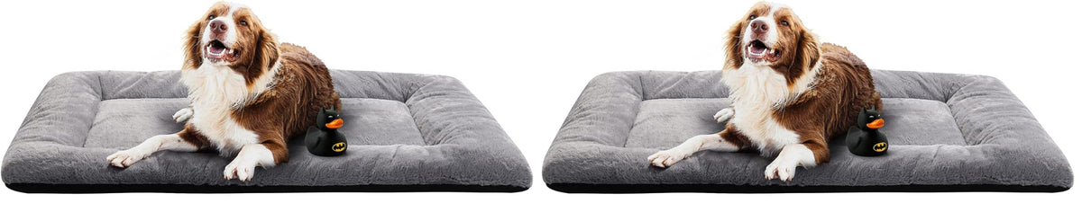 Dog Crate Pad Washable Dog Bed for Crate Medium Cozy Mat 36-Inch Gray