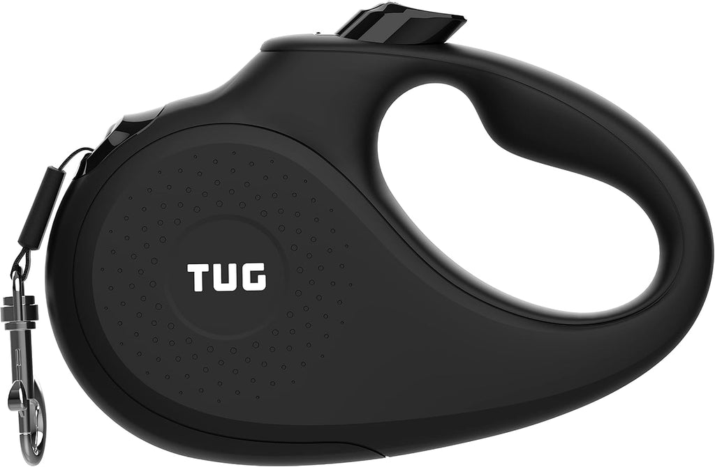 TUG Monochrome XL Retractable Dog Leash, 26 ft (Extra Large, Black)