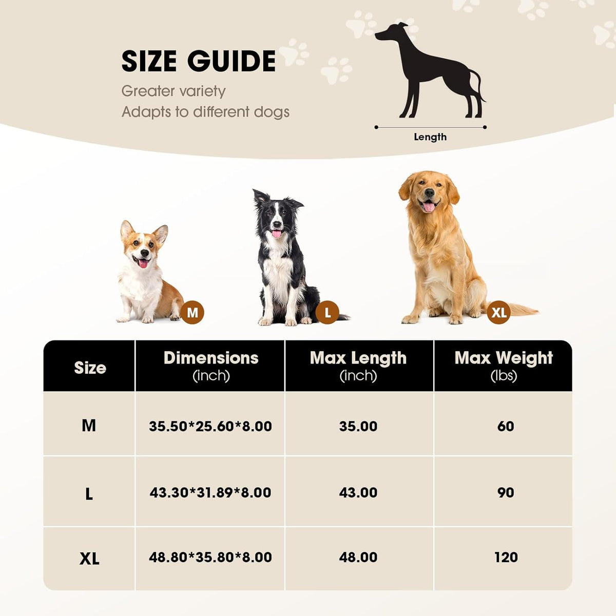Czpalo Outdoor Elevated Dog Bed for Large Sized Dogs, No-Tool Assembly.