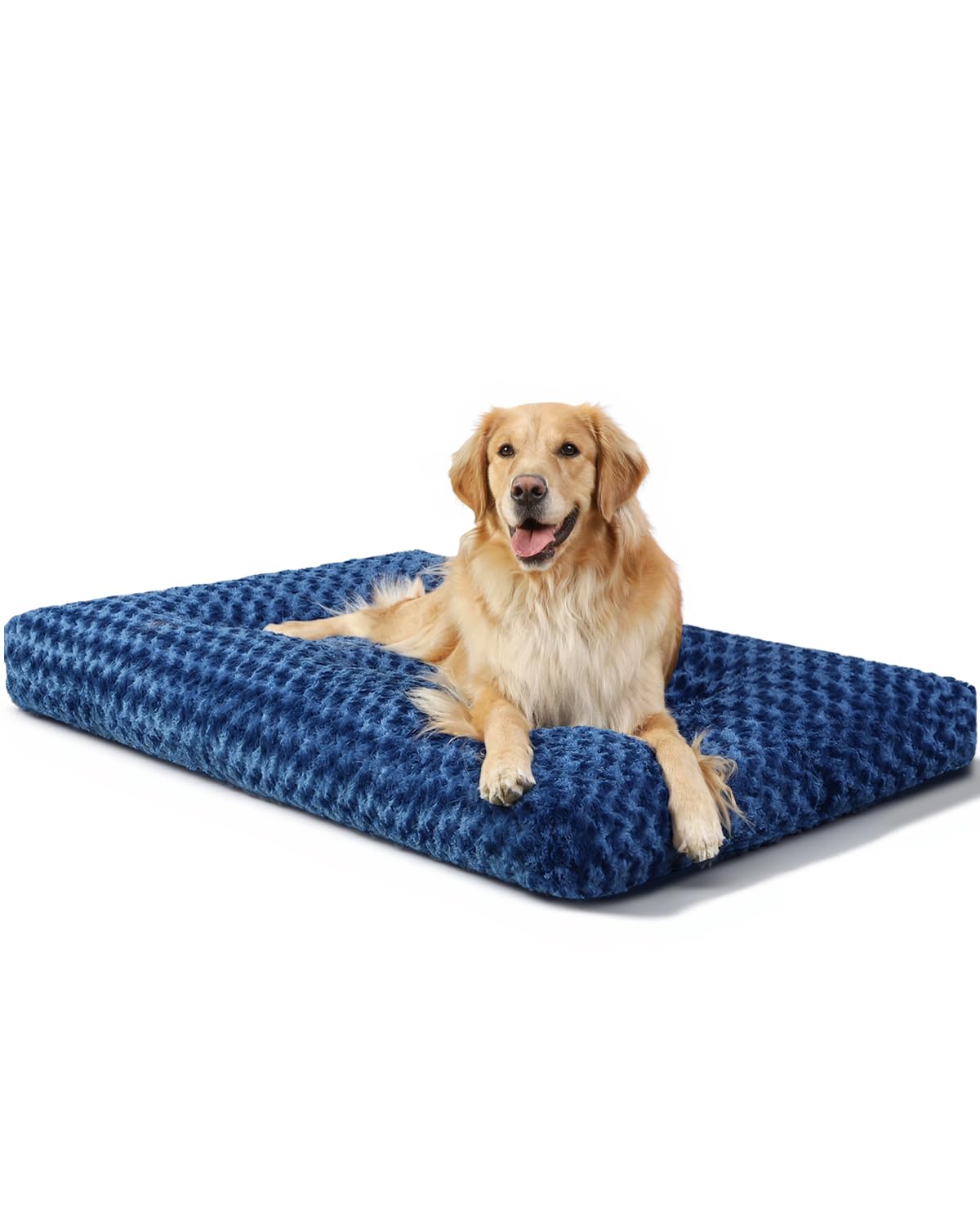 KSIIA Washable Dog Bed Small Dog Crate Bed Deluxe Plush Mat 23"x18" Gray
