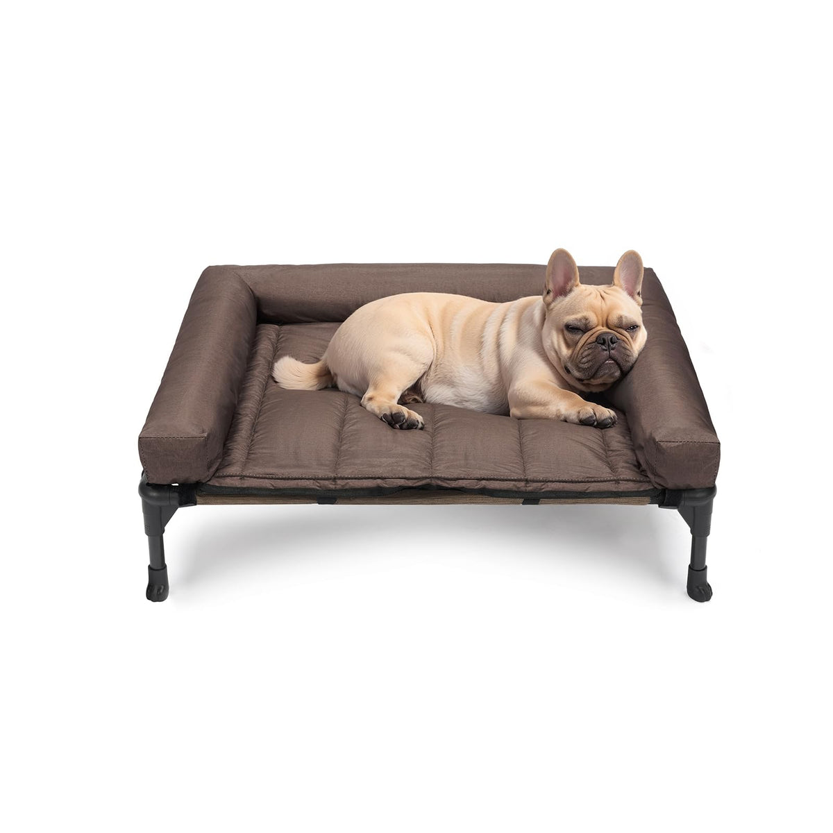 Veehoo Outdoor Elevated Dog Bed with Waterproof Bolster Cushion, Cooling