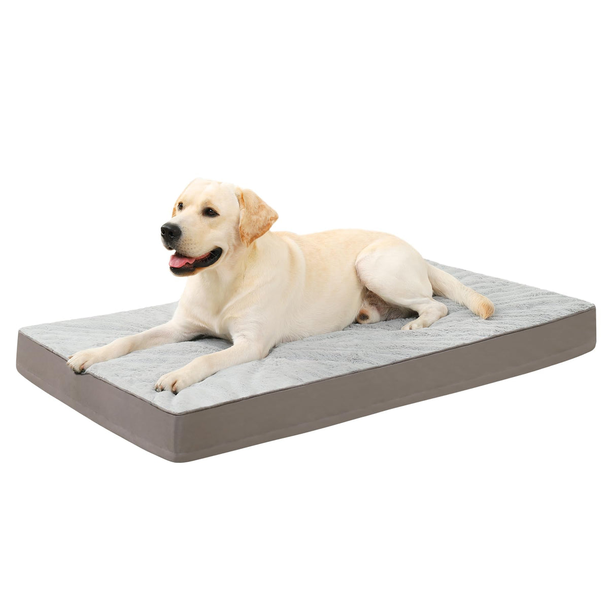 KSIIA Orthopedic Dog Bed for Small Dogs with Waterproof Lining, Grey, 23x17