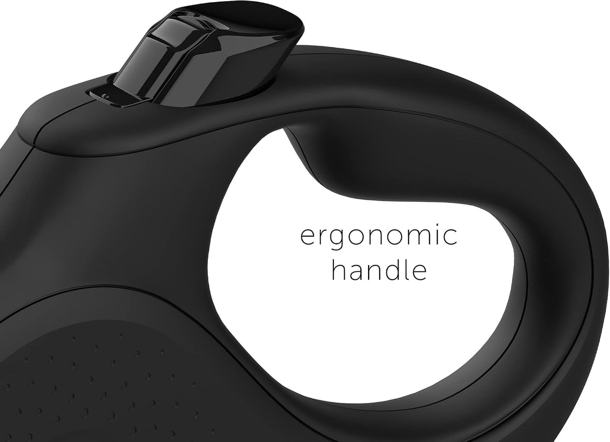 TUG Monochrome XL Retractable Dog Leash, 26 ft (Extra Large, Black)