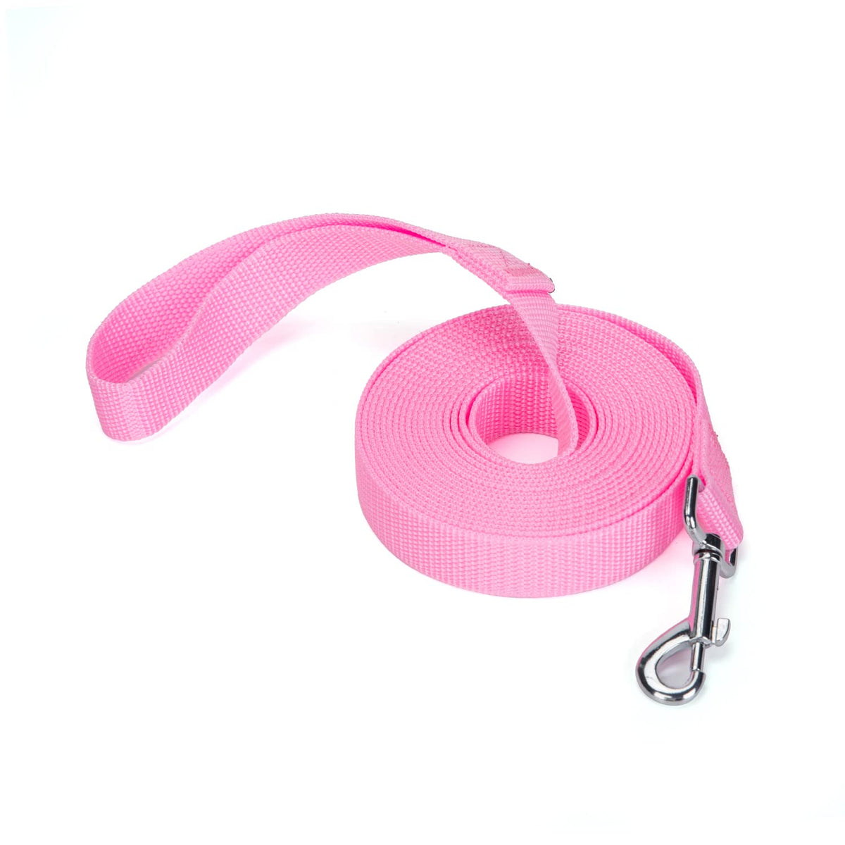 Strong Durable Nylon Dog Training Leash, 1 Inch Wide Traction Rope, 6 ft Long, for Small and Medium Dog (Pink, 6 Feet)