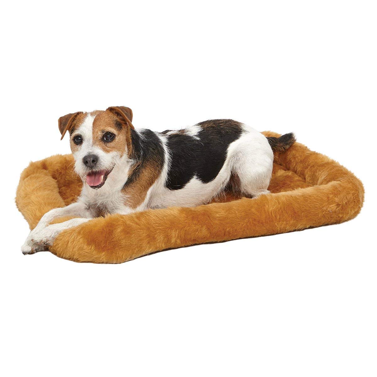 QuietTime by MidWest 24" Dog Crate Bolster Bed, Gray, Small Breeds