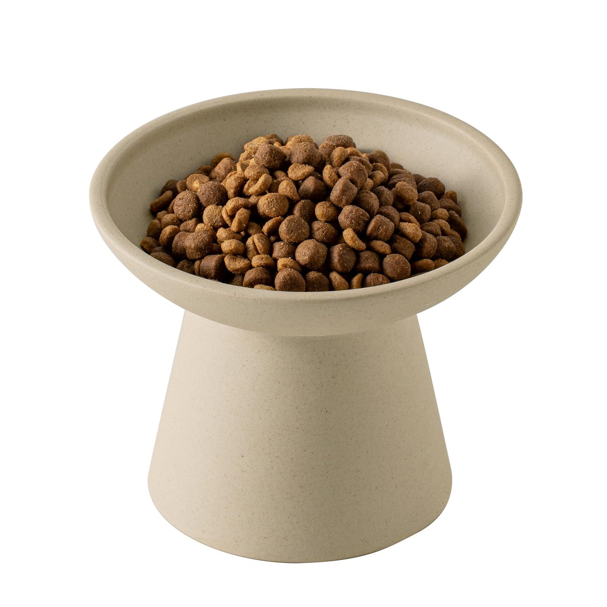 CEEFU Extra Wide Elevated Ceramic 6.2" Shallow Cat Food Bowl
