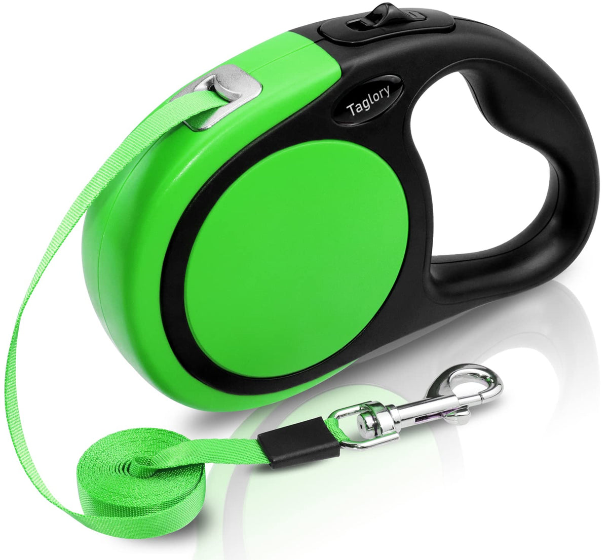 Taglory Retractable Dog Leash, One-Handed Brake, 16ft, Up to 44 lbs, Pink