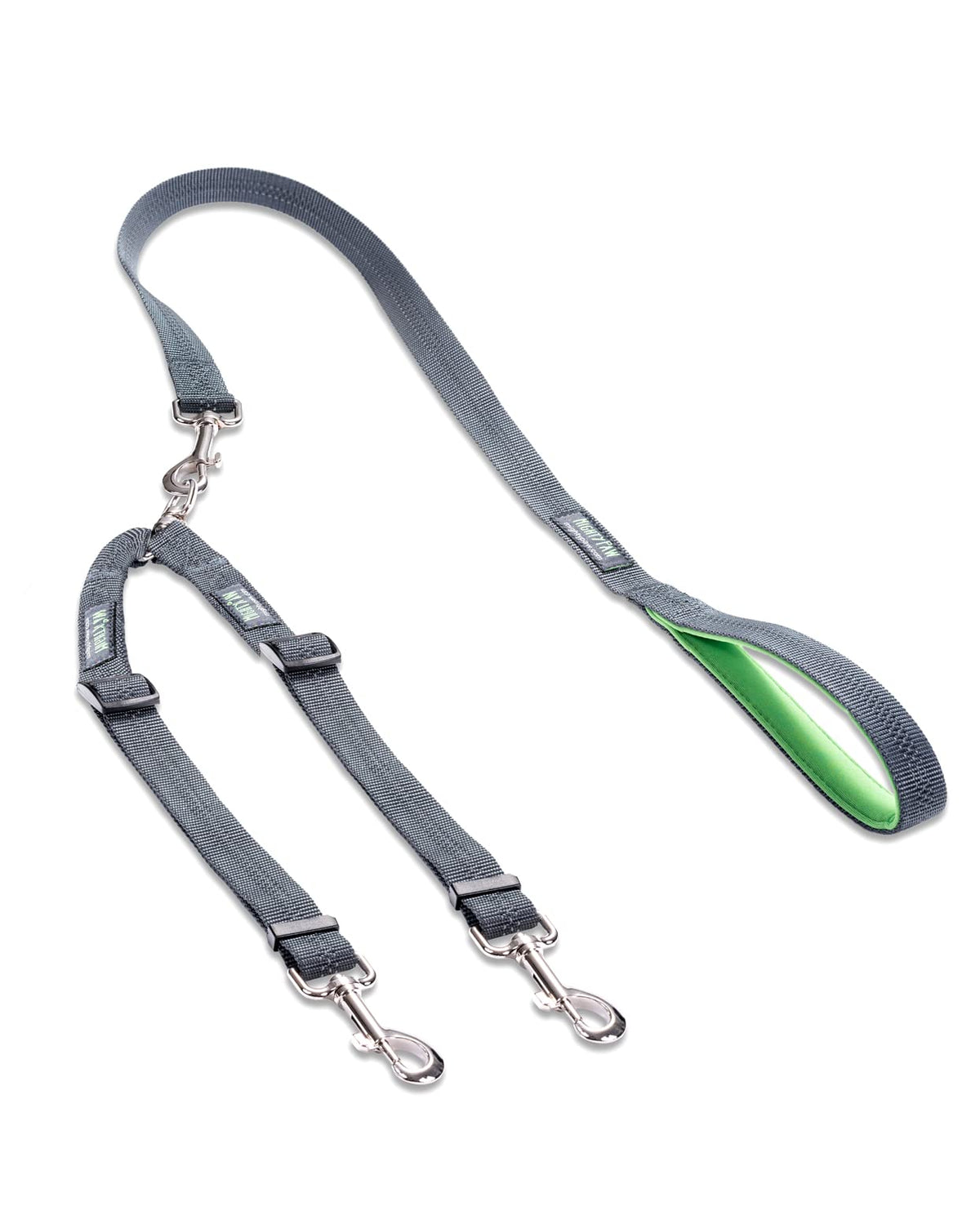 Mighty Paw Double Dog Leash - Double Leash for Two Dogs No Tangle Design. Split Lead for 2 Pets. Adjustable to Fit All Sized Breeds. Reflective Dual Pet Lead Splitter for People with 2 Pups