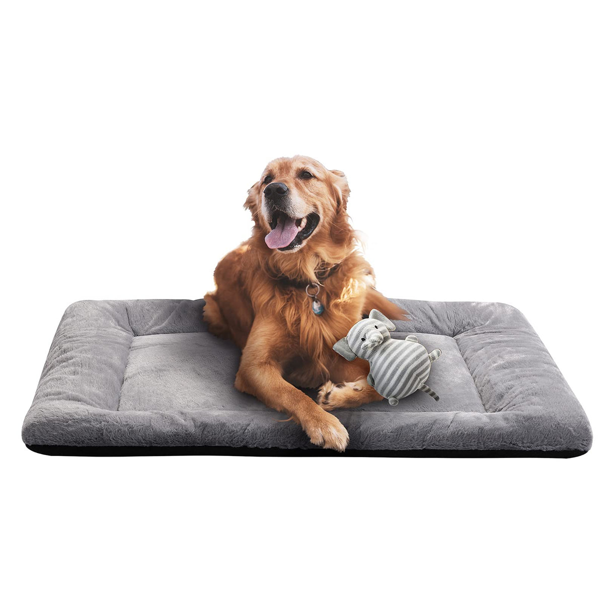 Dog Crate Pad Washable Dog Bed for Crate Medium Cozy Mat 36-Inch Gray