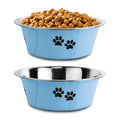 Stainless Steel Dog Bowls, Nonslip Rubber Bottom No Spill Proof Skid Metal Insulated Dog Bowls for Large Medium Small Breed Dogs (Pink, 3.6 Cups/29 OZ)