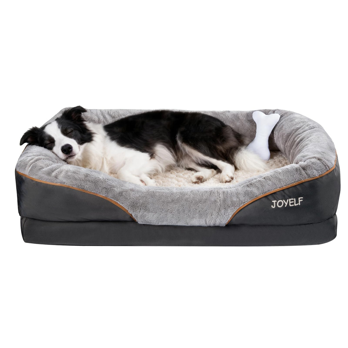 JOYELF Medium Memory Foam Dog Bed Orthopedic Dog Bed & Sofa with Removable Washable Cover and Squeaker Toy as Gift