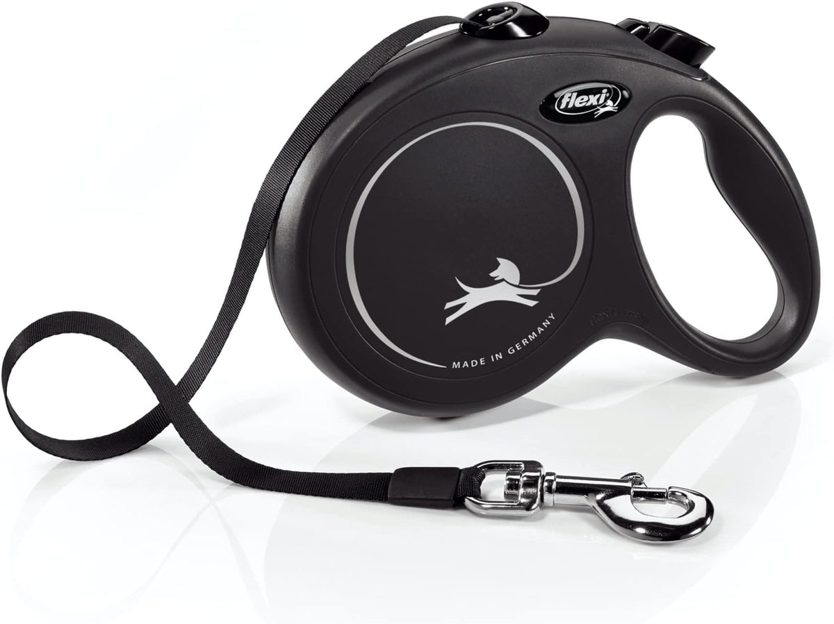 FLEXI® Classic Tape Retractable Dog Leash, Large, 26 ft - Black