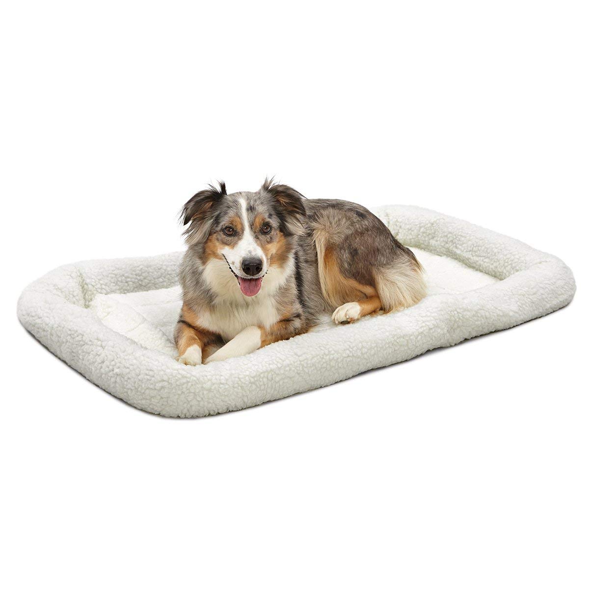 QuietTime by MidWest 24" Dog Crate Bolster Bed, Gray, Small Breeds