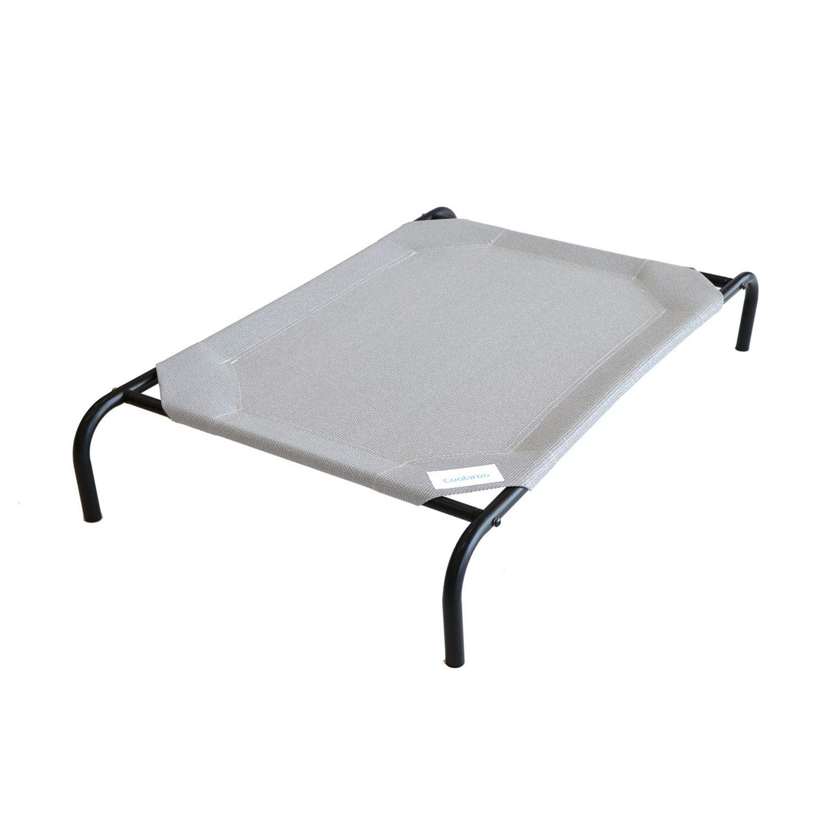 Coolaroo Original Elevated Dog Bed - Breathable Off-The-Ground Pet Bed with Cooling Fabric, Joint Relief & Moisture-Resistant Fabric, 100% Recyclable, Easy Clean, Grey, Medium