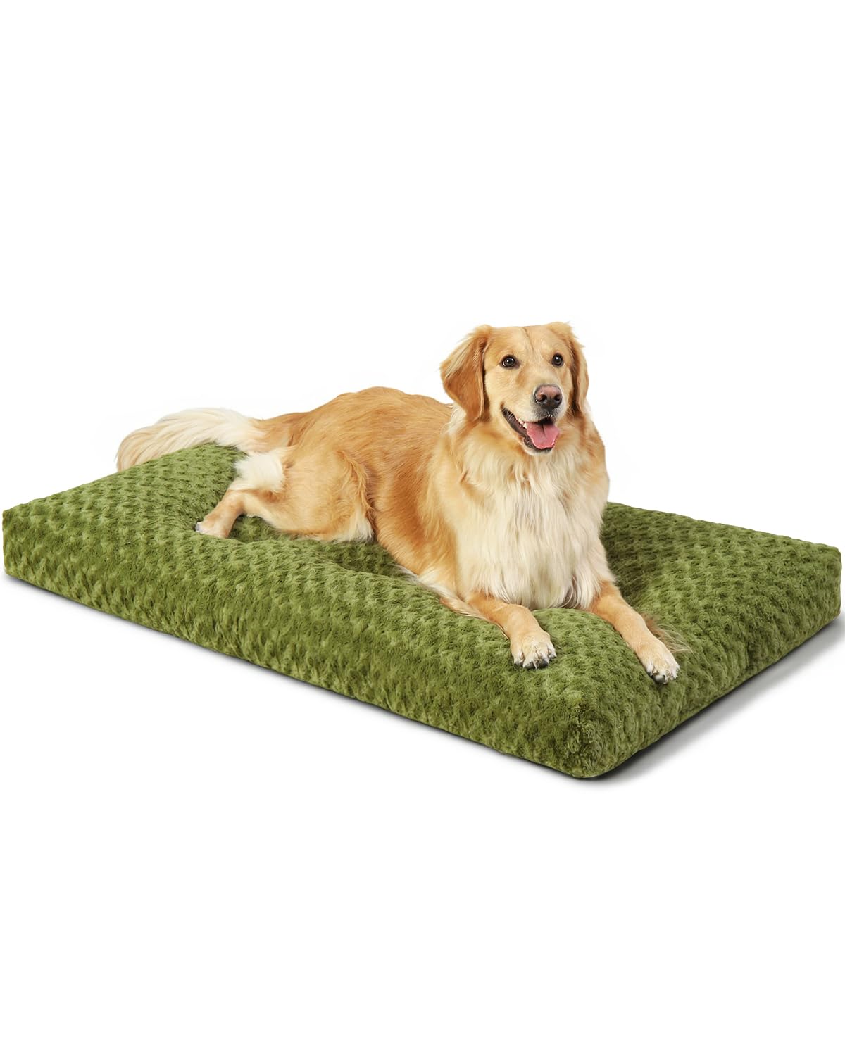KSIIA Washable Dog Bed Small Dog Crate Bed Plush Pet Mat 23"x18" Dark Gray