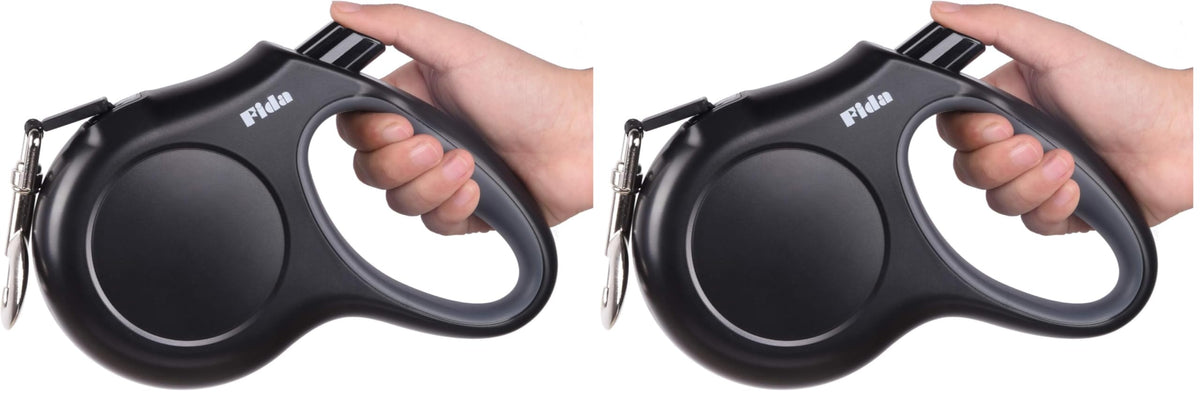 Fida Retractable Dog Leash, 16 ft Dog Walking Leash for Small Dogs up to 26 lbs, 360° Tangle Free, Black