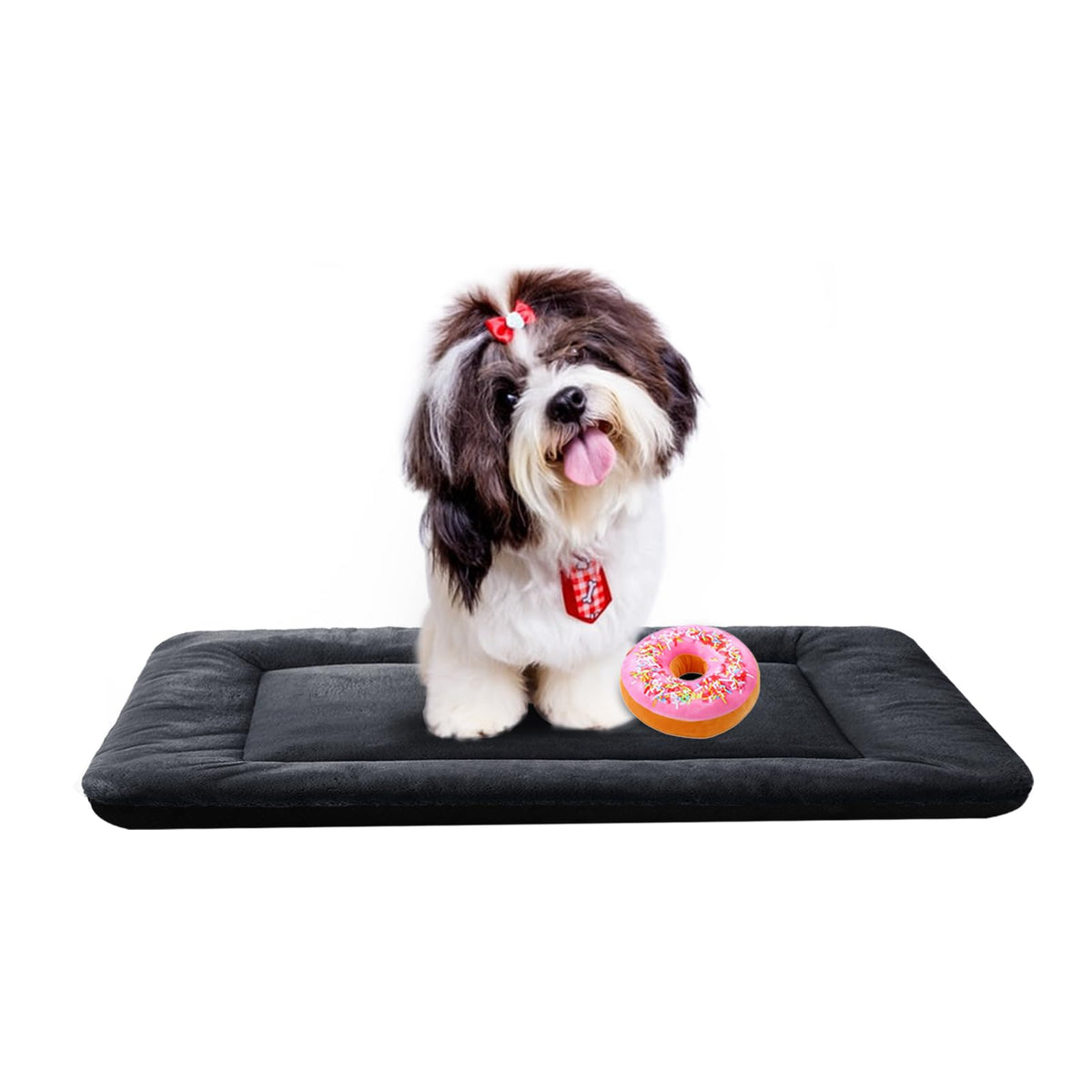 Dog Crate Pad Washable Dog Bed for Crate Medium Cozy Mat 36-Inch Gray