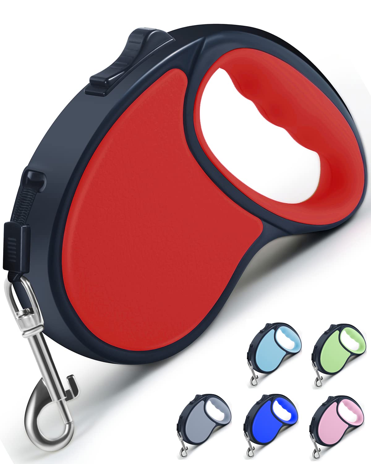 Retractable Dog Leash 16Ft/5M for Small Medium Dogs, Pink