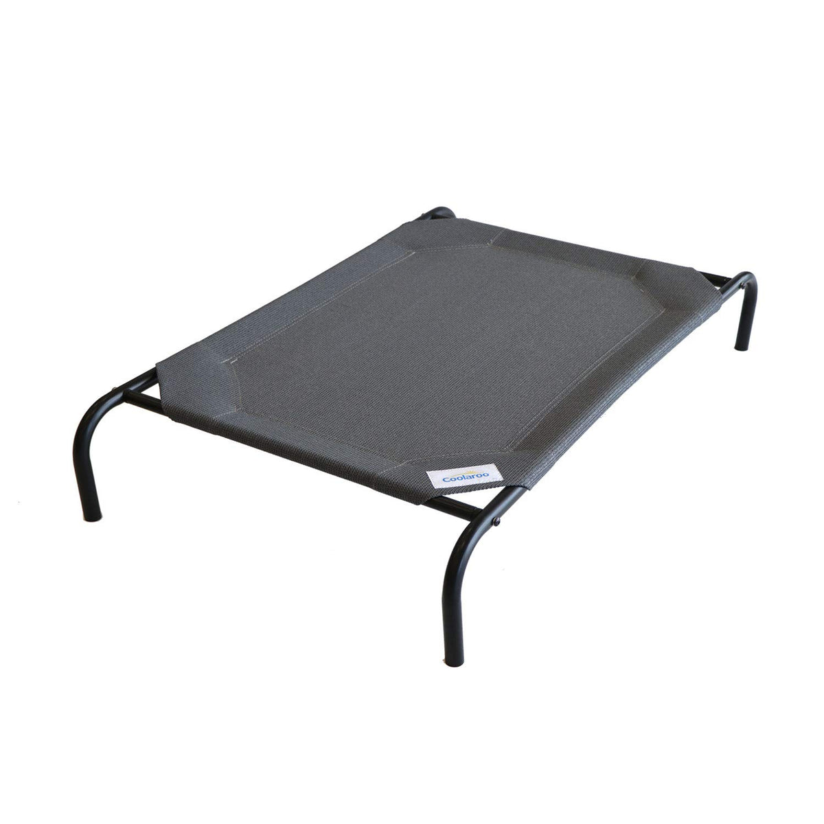 Coolaroo Original Elevated Dog Bed - Breathable Off-The-Ground Pet Bed with Cooling Fabric, Joint Relief & Moisture-Resistant Fabric, 100% Recyclable, Easy Clean, Grey, Medium