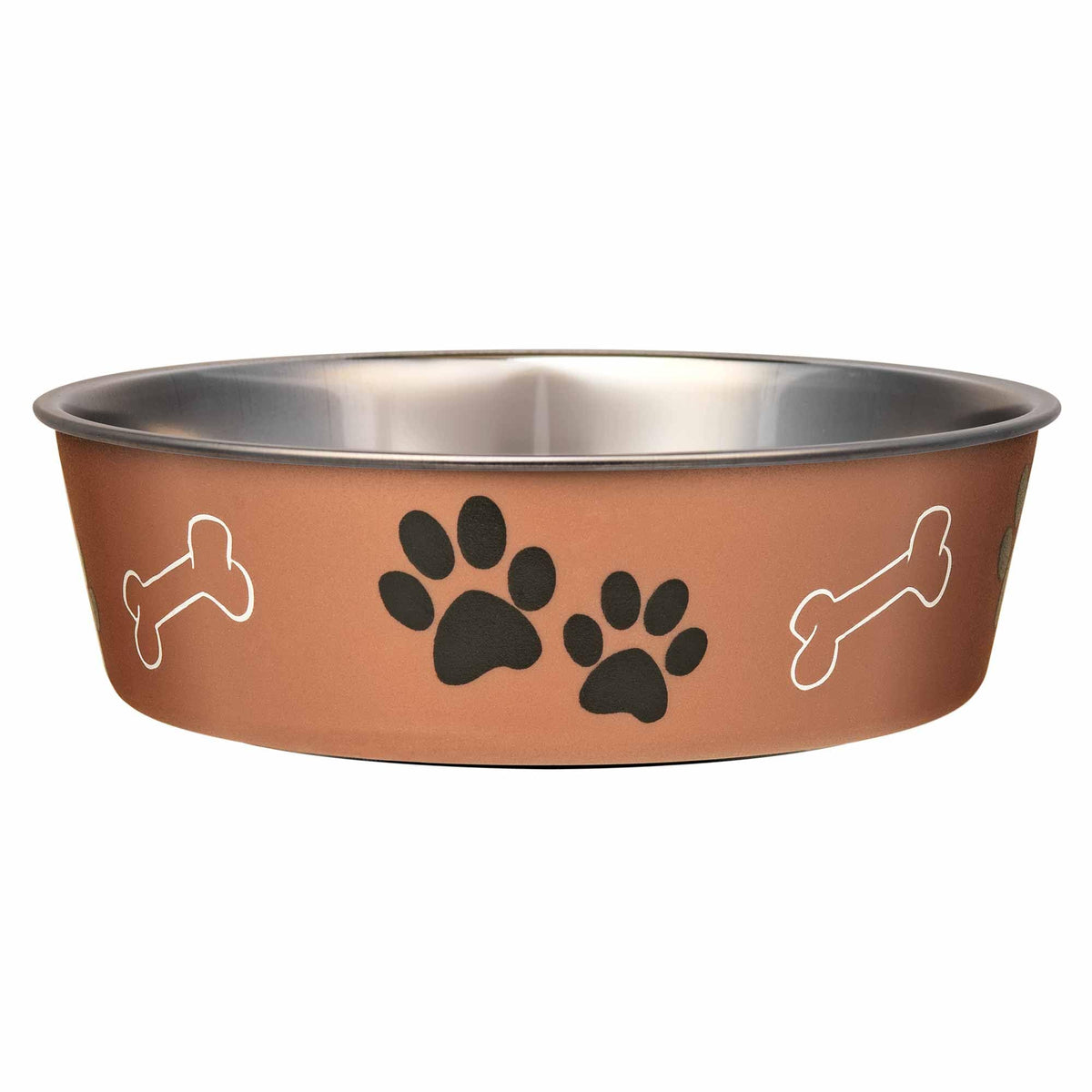 Loving Pets Bella Dog Bowls- Stainless Steel Dog & Cat Bowls - Spill Proof Dog Food Bowl, Cat Bowl, Puppy Essentials & Pet Supplies Great for Home & Travel (Medium 20-35 lbs, Blueberry)