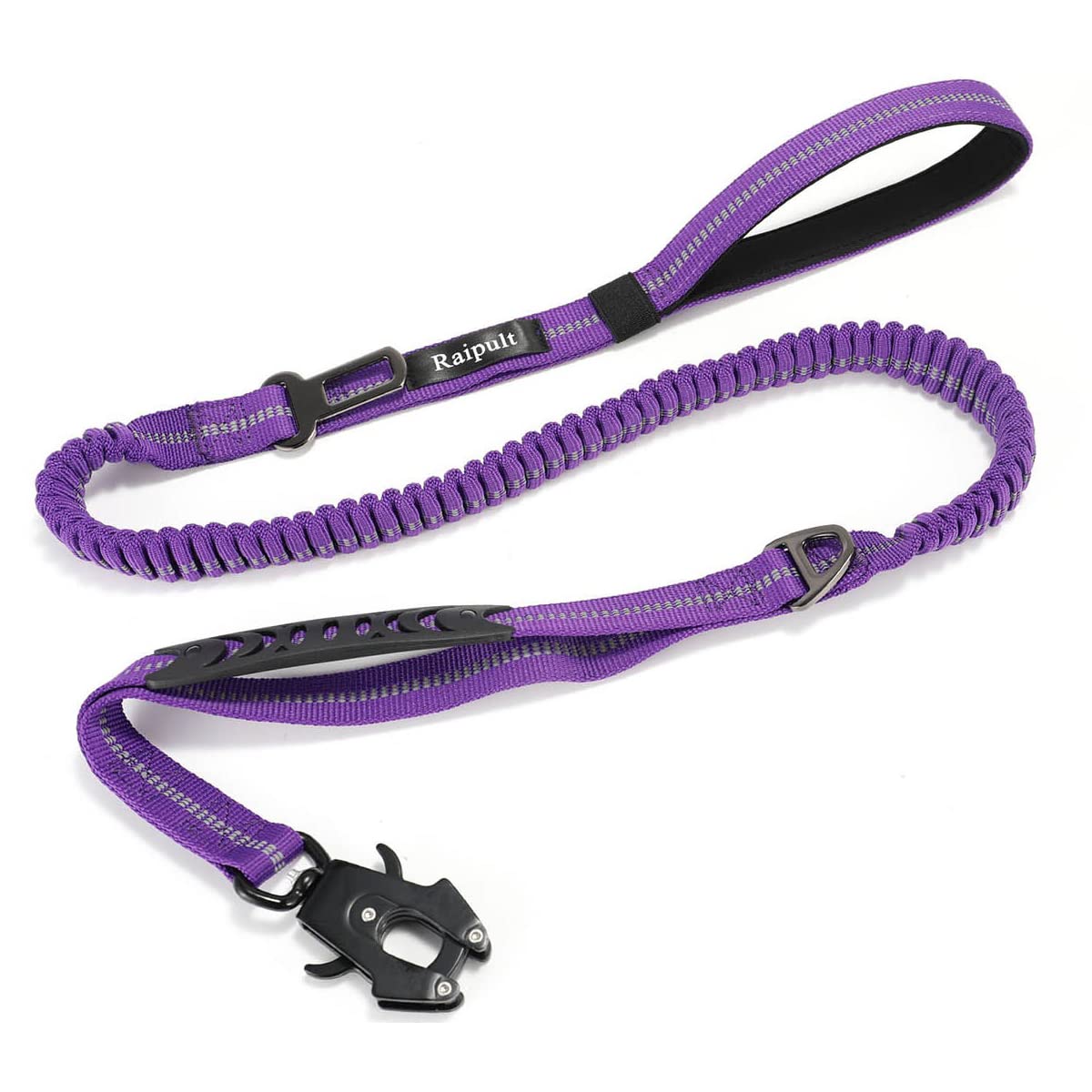 Raipult Tactical Shock Absorbing Bungee Dog Leash Heavy Duty, 4-6ft, Khaki