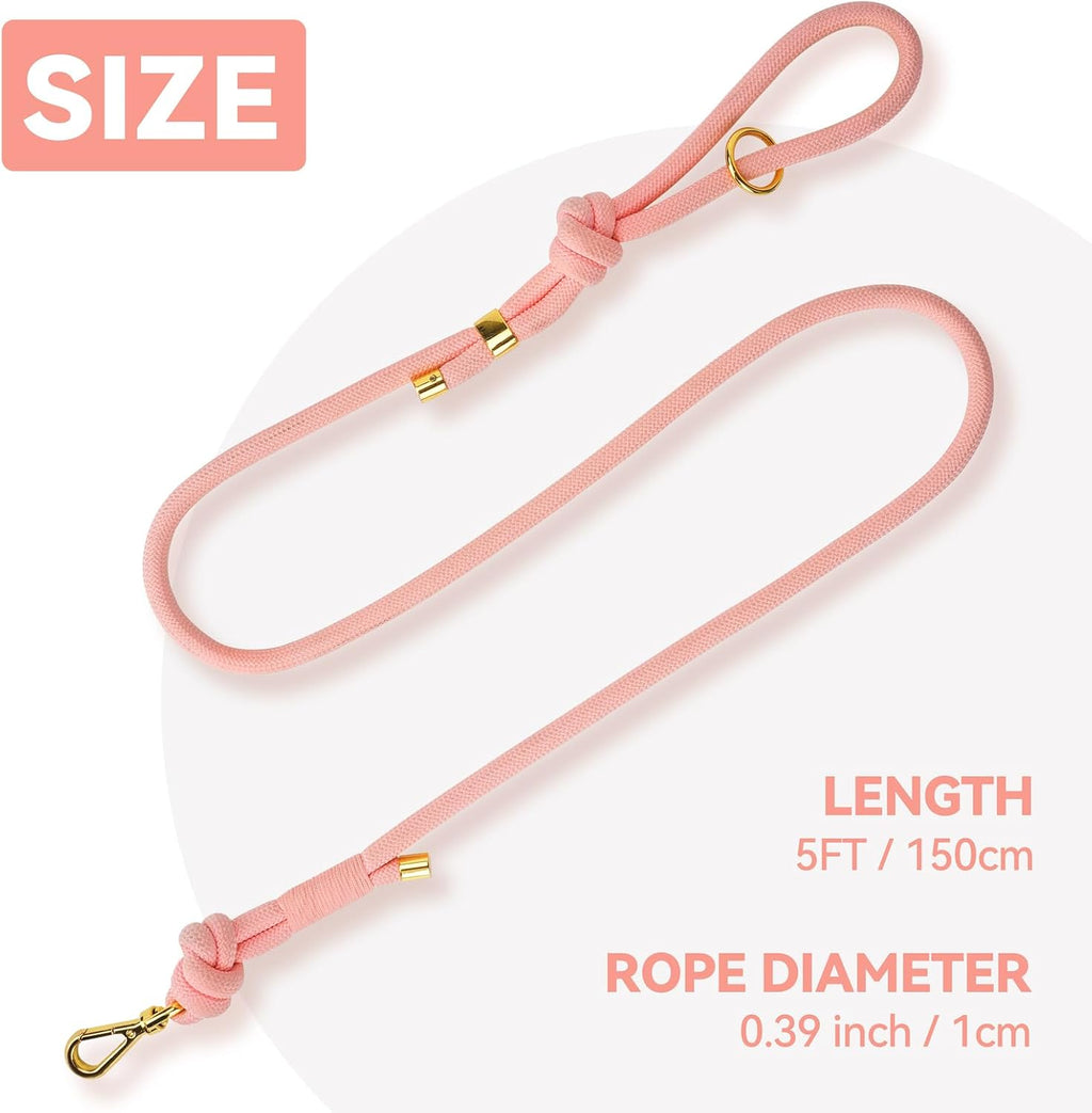 Sunraymascota 5FT Dog Leash Puppy Cat Rope Lead for Small Medium Large Dogs