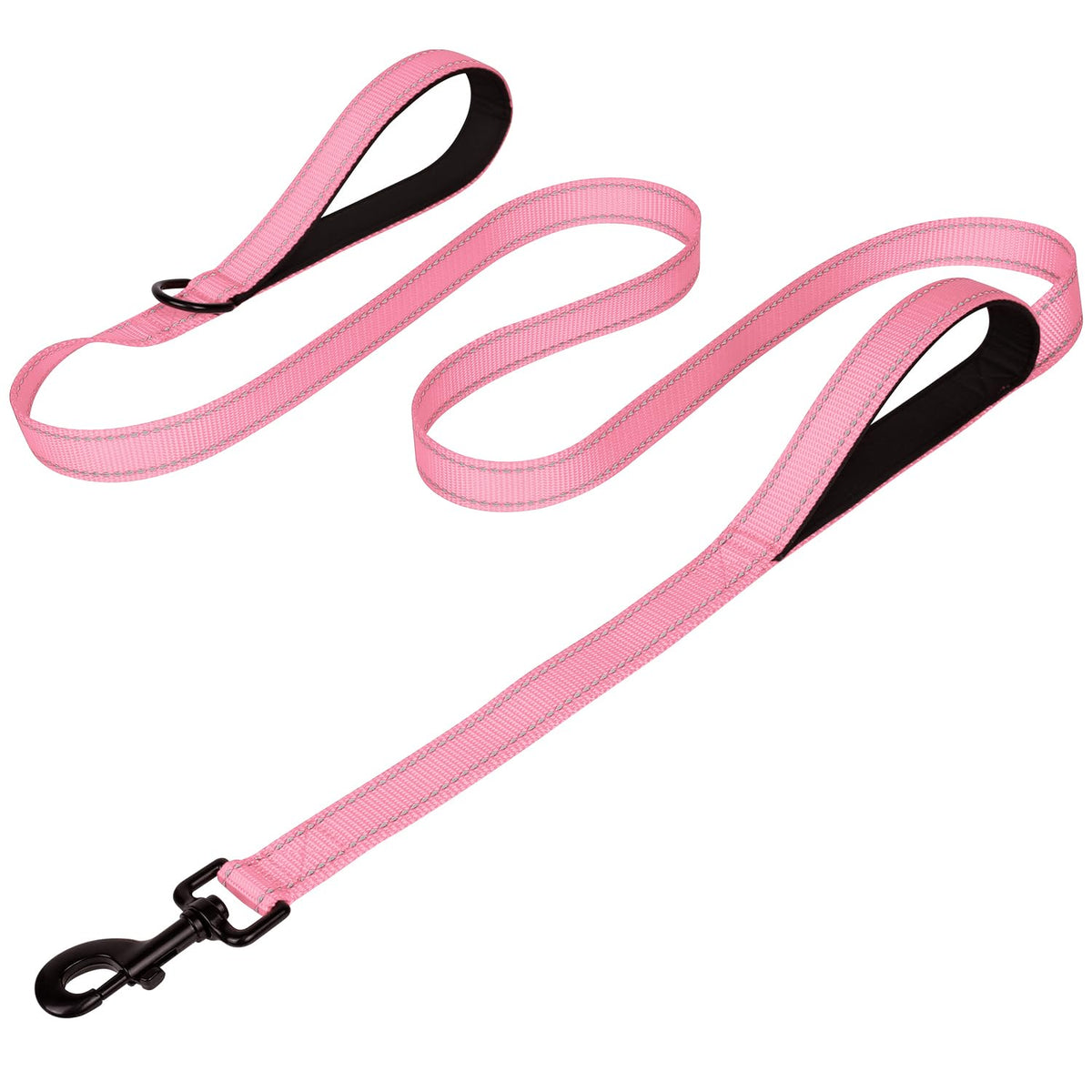 Joytale Dog Leash for Large Dogs that Pull, Double Handle, 6FT, Hot Pink