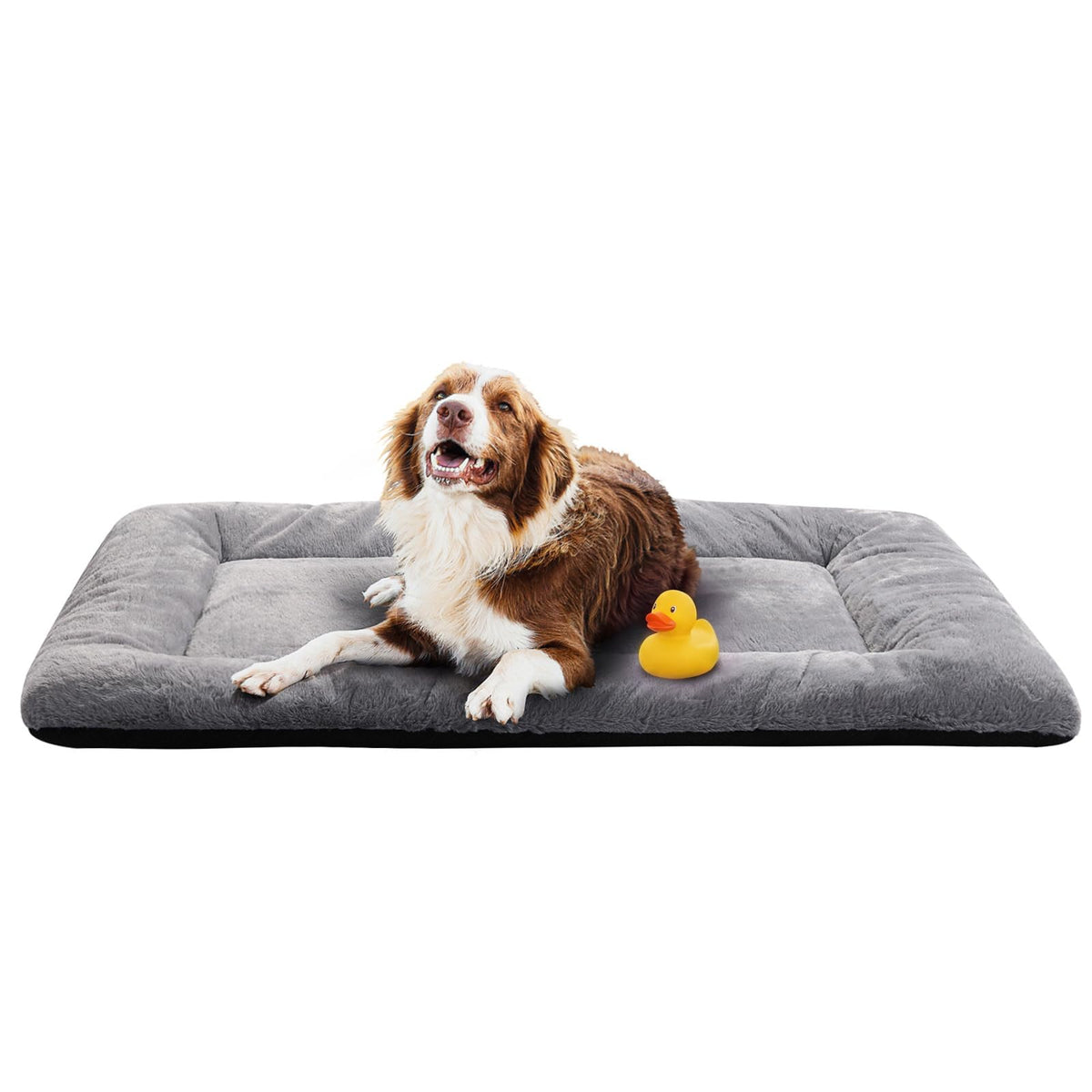 Dog Crate Pad Washable Dog Bed for Crate Medium Cozy Mat 36-Inch Gray