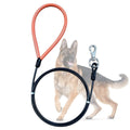 Heavy Duty Dog Leash, Chew Proof Metal Leash for Large Dogs (Up to 250lbs), WireRope Dog Leashes with Soft Silicone Grip (Black, 5 FT)