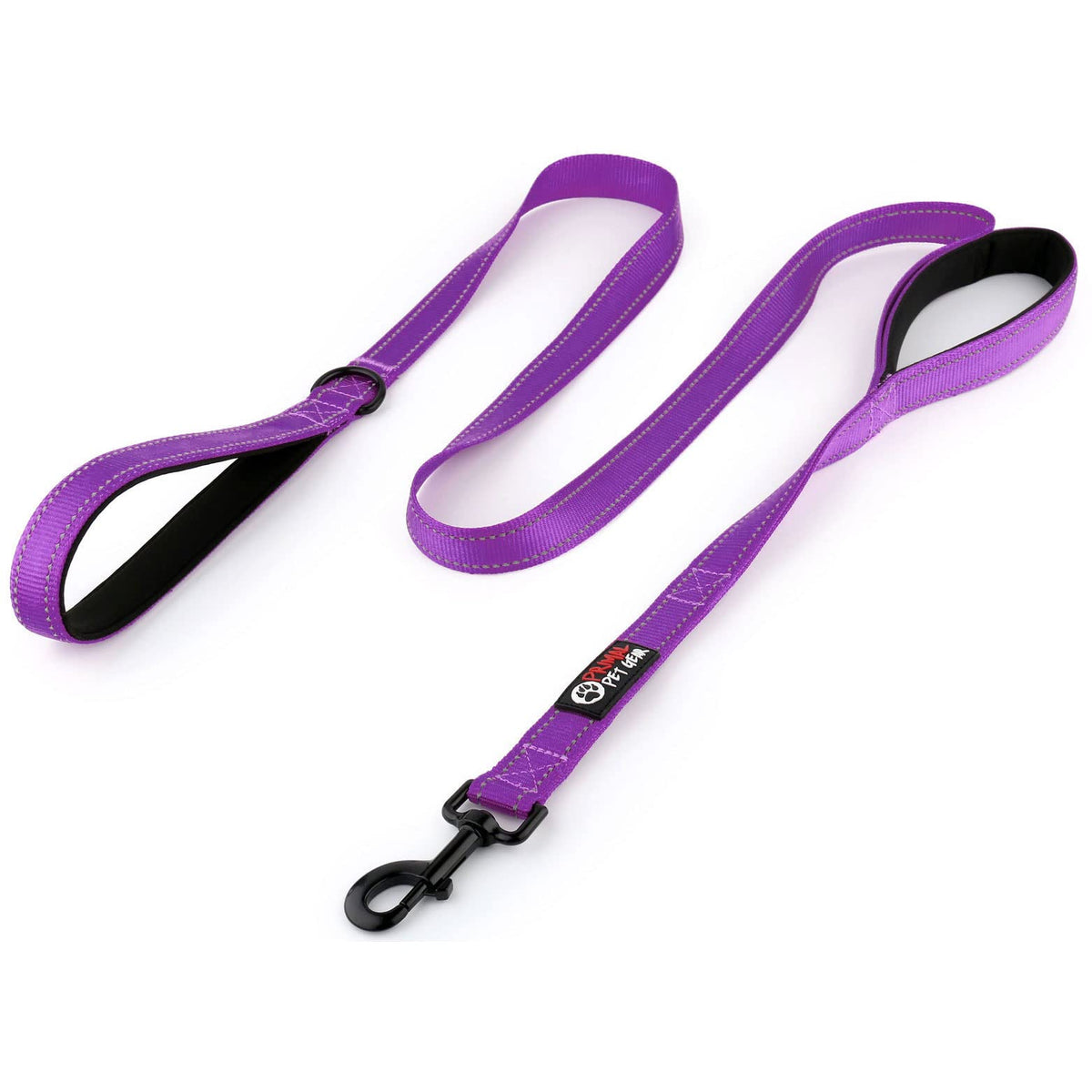 Primal Pet Gear Dog Leash 6ft Long,Traffic Padded Two Handle,Heavy Duty,Reflective Double Handles Lead for Control Safety Training,Leashes for Large Dogs or Medium Dogs,Dual Handles Leads(Black)