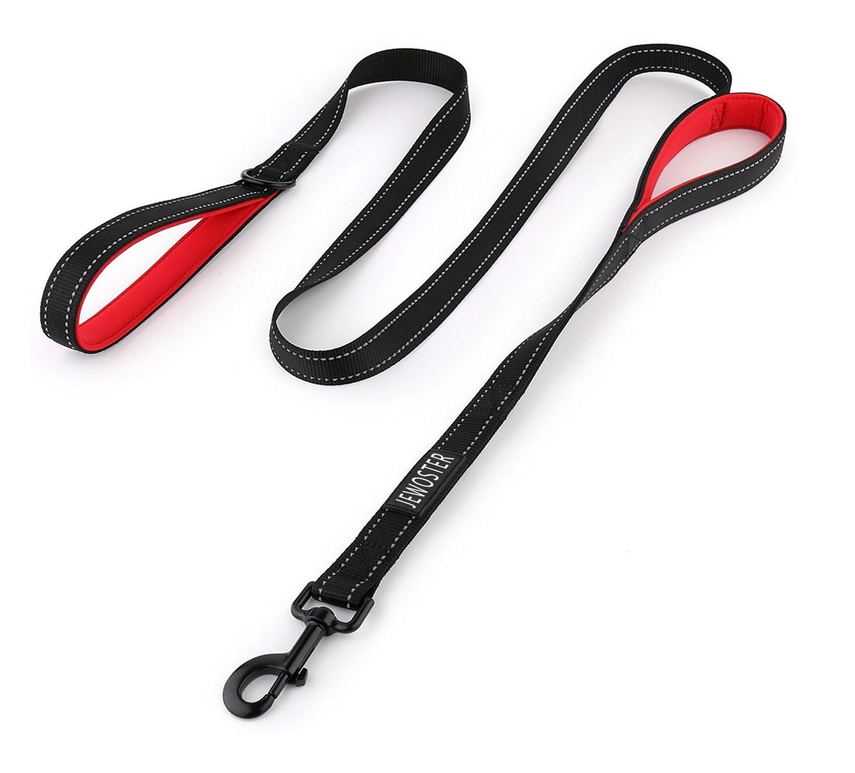 Heavy Duty Dog Leash - 2 Handles by Padded Traffic Handle for Extra Control, 6foot Long - Perfect for Medium to Large Dogs (6 ft, Black)