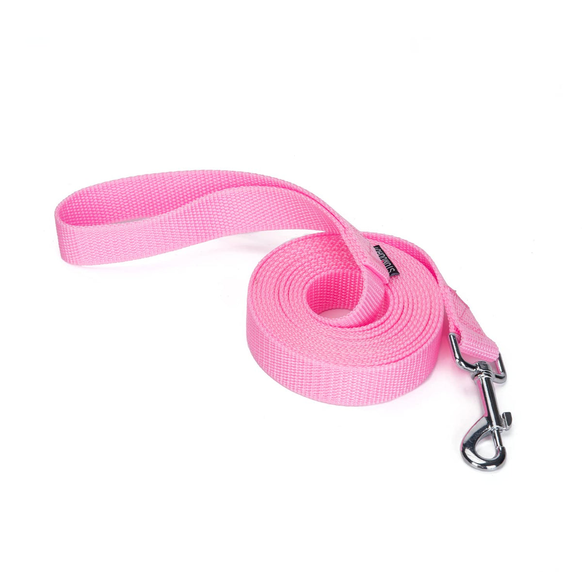 Strong Durable Nylon Dog Training Leash, 1 Inch Wide Traction Rope, 6 ft Long, for Small and Medium Dog (Pink, 6 Feet)