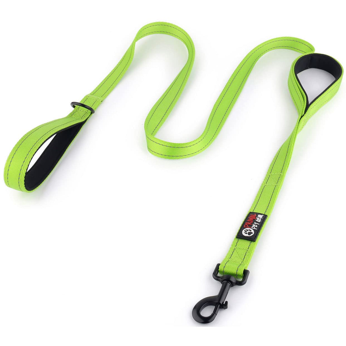Primal Pet Gear Dog Leash 6ft Long,Traffic Padded Two Handle,Heavy Duty,Reflective Double Handles Lead for Control Safety Training,Leashes for Large Dogs or Medium Dogs,Dual Handles Leads(Black)