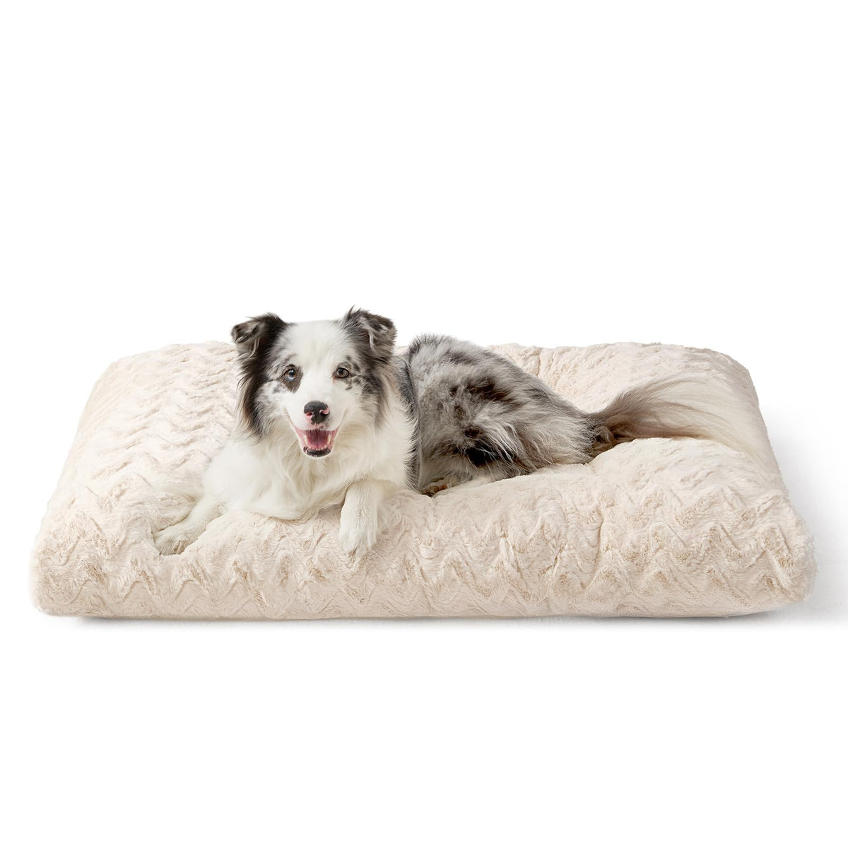 EHEYCIGA Washable Large Dog Bed for Crate, 35x23 Inch Pet Bed, Grey