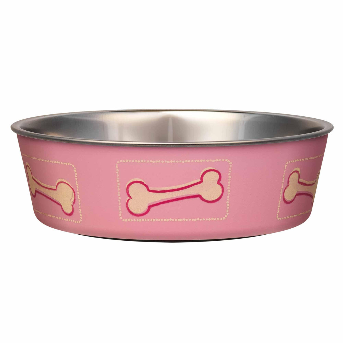 Loving Pets Bella Dog Bowls- Stainless Steel Dog & Cat Bowls - Spill Proof Dog Food Bowl, Cat Bowl, Puppy Essentials & Pet Supplies Great for Home & Travel (Medium 20-35 lbs, Blueberry)