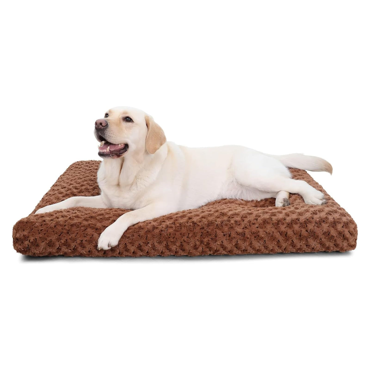 KSIIA Washable Dog Bed Small Dog Crate Bed Plush Pet Mat 23"x18" Dark Gray