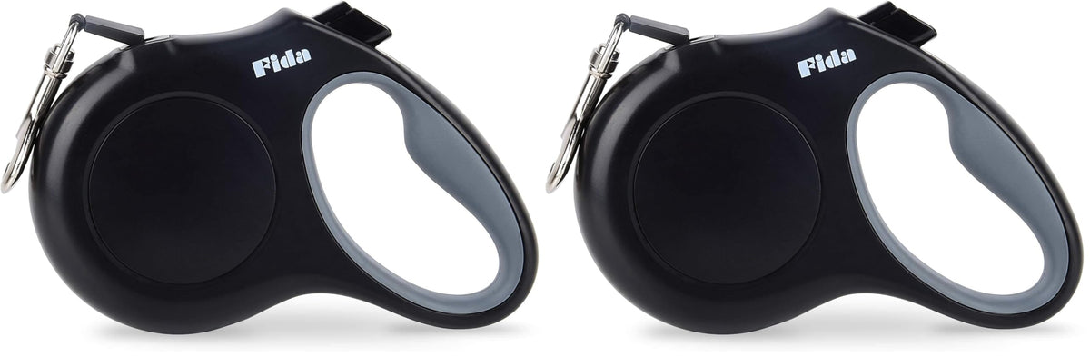 Fida Retractable Dog Leash, 16 ft Dog Walking Leash for Small Dogs up to 26 lbs, 360° Tangle Free, Black