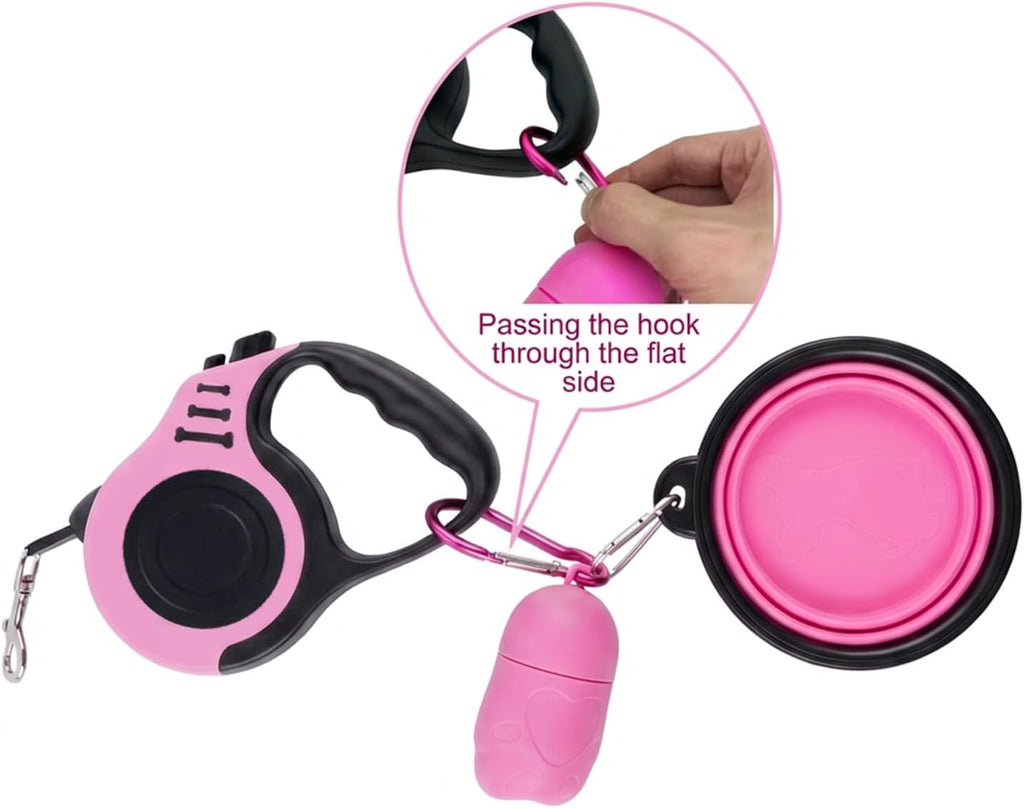 PETIMP Retractable Dog Leash Lightweight 16FT Leash Set