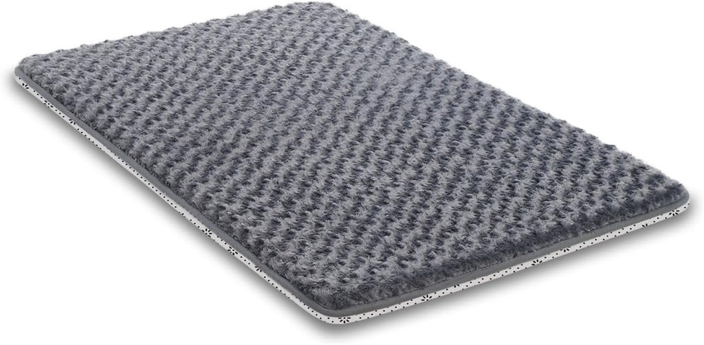 XL Dog Bed for Crate Pad, High Resilience Foam Mat Bed, 41x27, Dark Grey