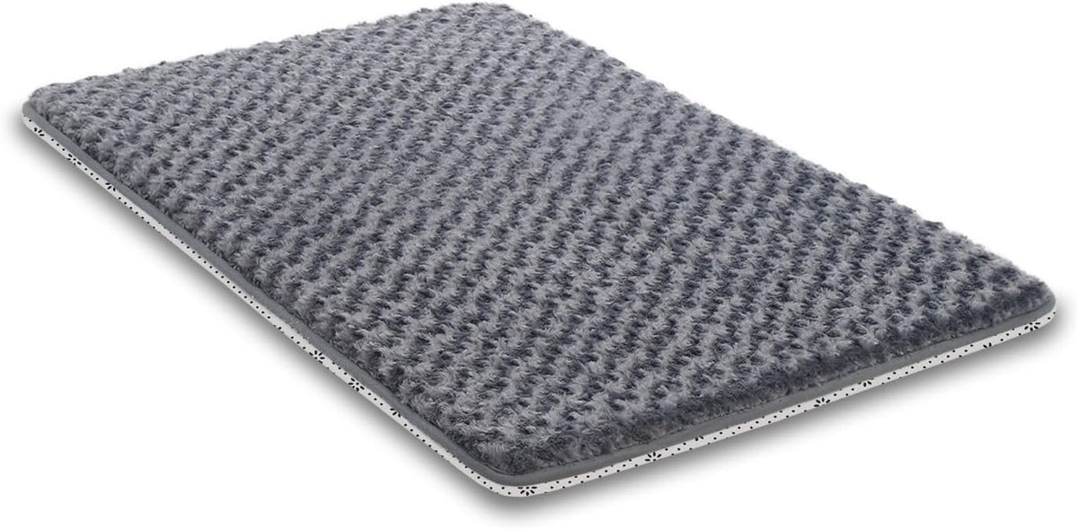 XL Dog Bed for Crate Pad, High Resilience Foam Mat Bed, 41x27, Dark Grey
