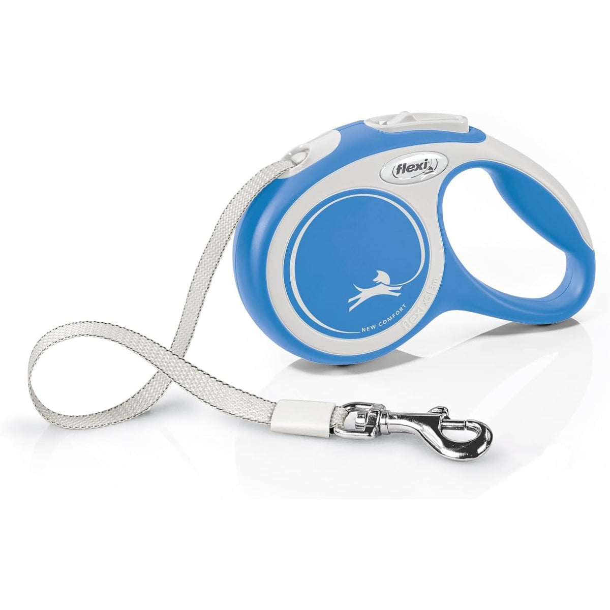 FLEXI® Comfort Tape Retractable Dog Leash, Small, 16 ft - Grey/Black