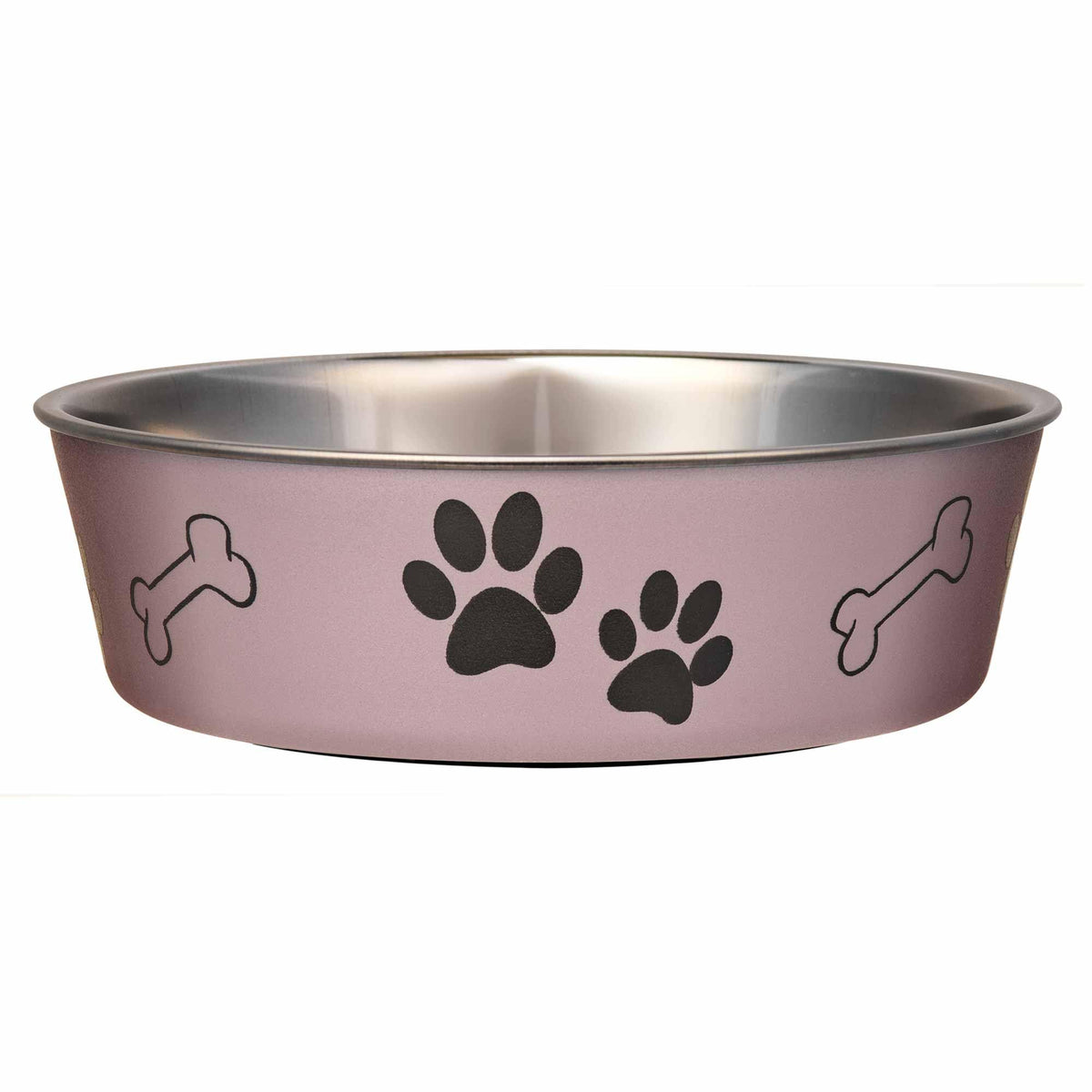 Loving Pets Bella Dog Bowls- Stainless Steel Dog & Cat Bowls - Spill Proof Dog Food Bowl, Cat Bowl, Puppy Essentials & Pet Supplies Great for Home & Travel (Medium 20-35 lbs, Blueberry)