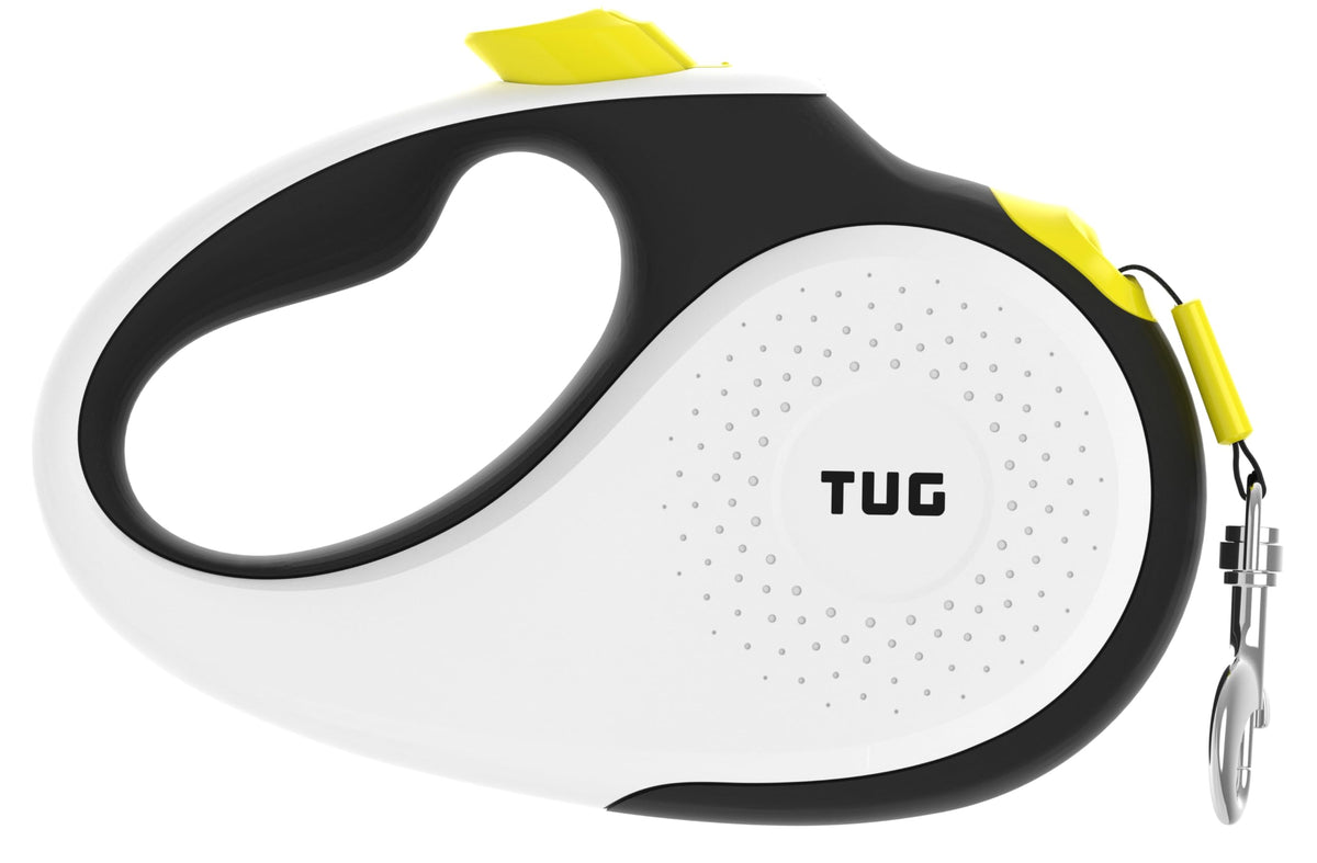 TUG Original Retractable Dog Leash, 16 ft (Medium, White)