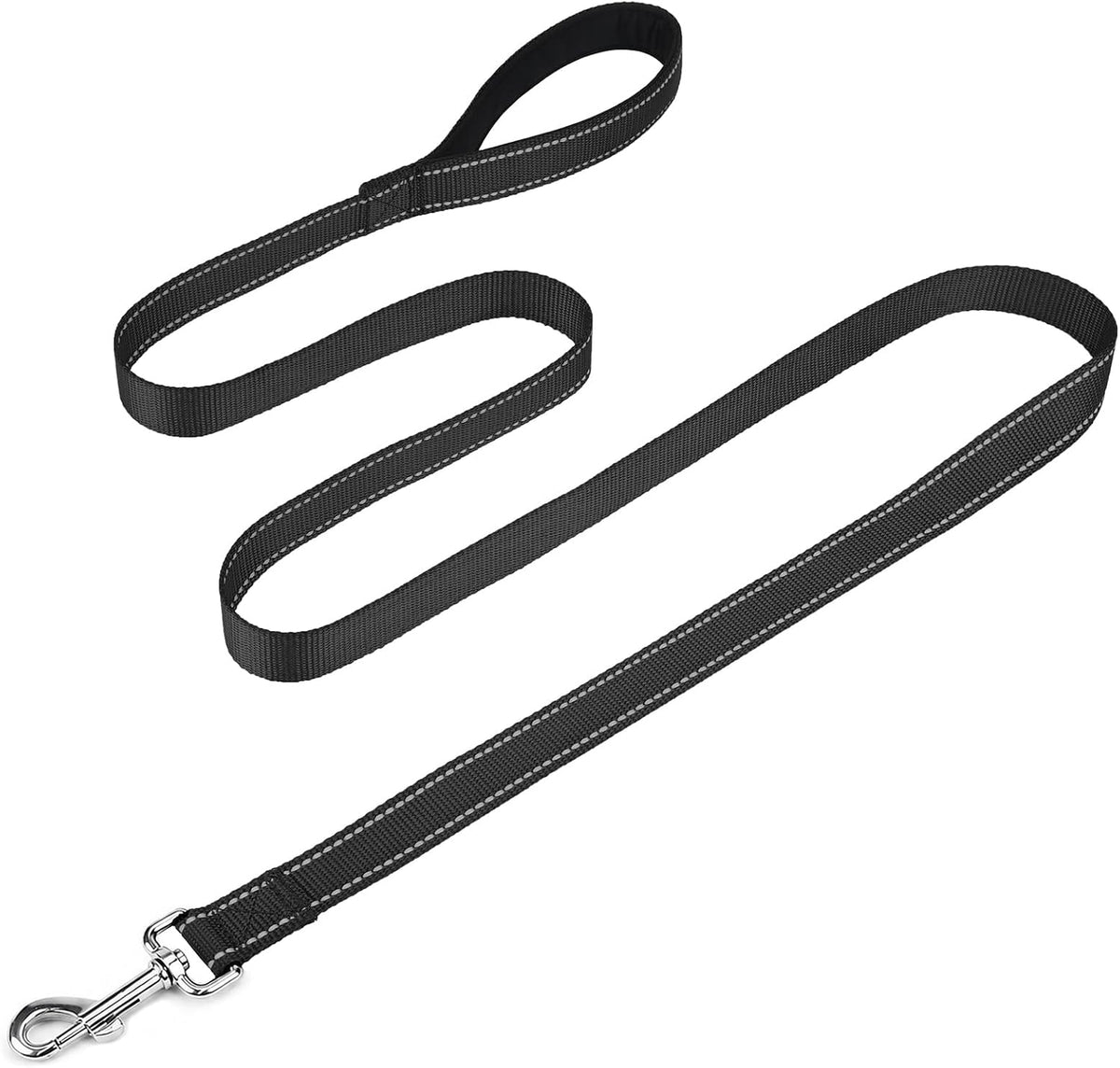 FunTags Reflective Nylon Dog Leash for Medium & Large Dogs, 6FT for Walks