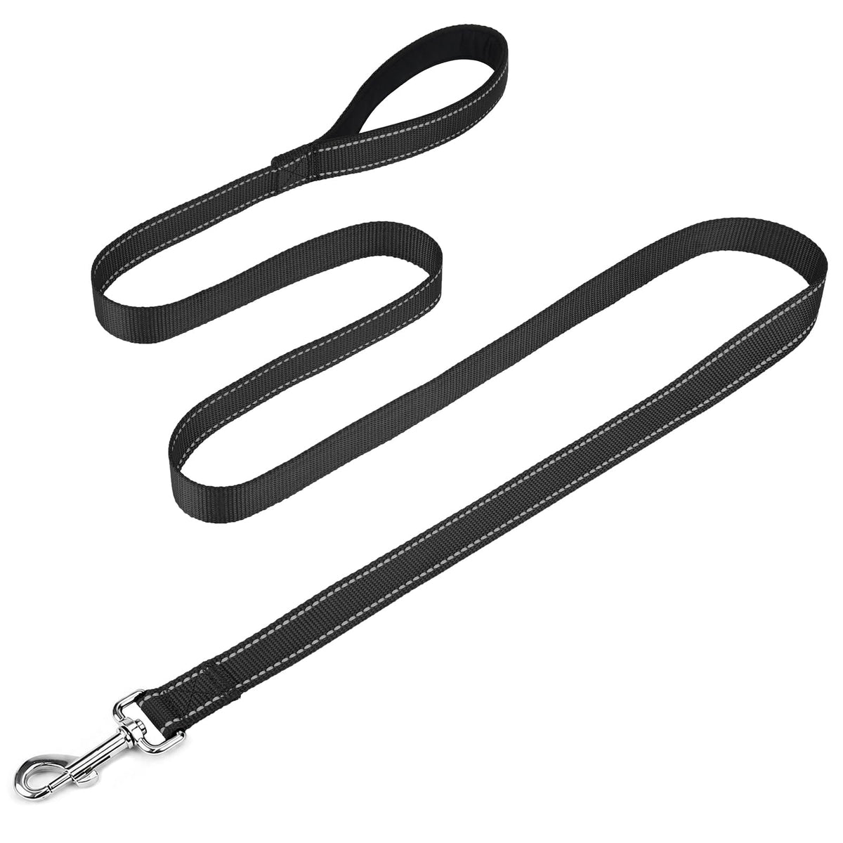 FunTags Reflective Nylon Dog Leash for Medium & Large Dogs, 6FT for Walks