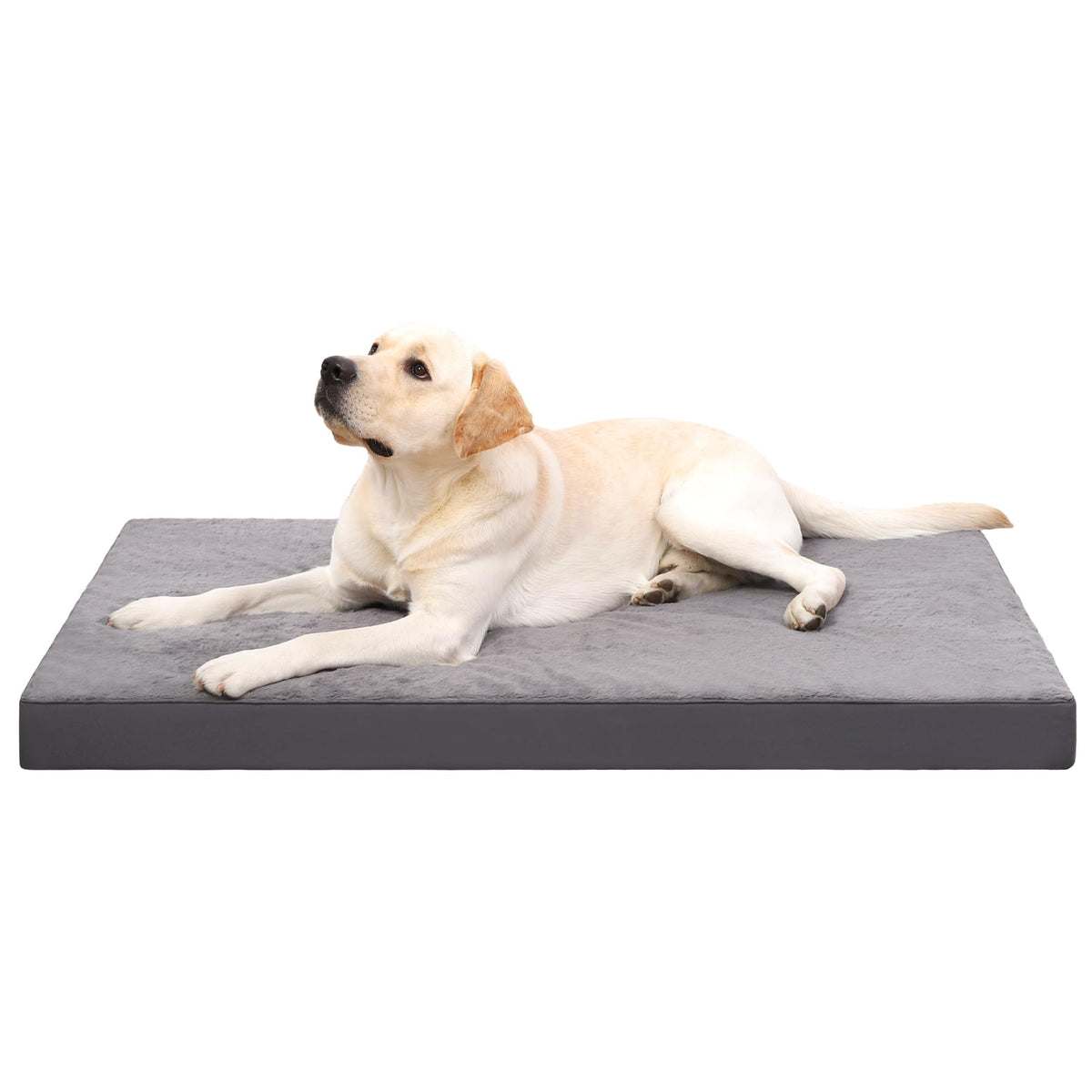 KSIIA Orthopedic Dog Bed for Small Dogs with Waterproof Lining, Grey, 23x17